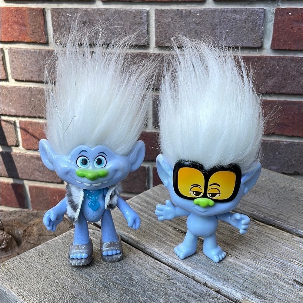 Hasbro | Tiny Diamond & Guy Diamond |Trolls | Sparkling Blue | Figurines | Movie